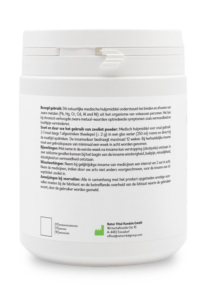 Green Vitality ZeolietMED, reinigende fijngemalen zeoliet Kaardeshop 400gr